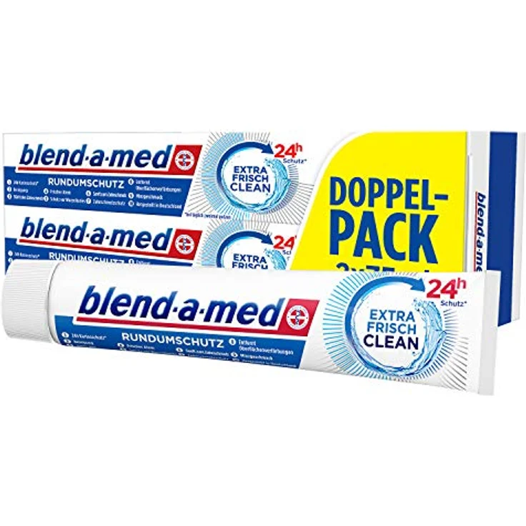Blend-a-med Rundumschutz Extra Frisch Clean 2 x 75 ml, für die tägliche Zahnreinigung – Bild 2
