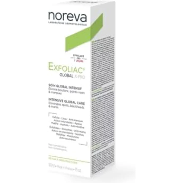 Noreva Exfoliac Global X-Pro Creme 30 ml, Gesichtscreme für empfindliche und unreine Haut mit entzündungshemmenden Eigenschaften – Bild 1
