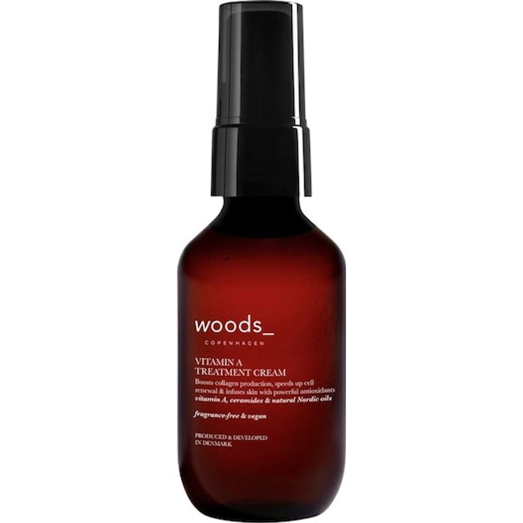Woods Copenhagen Vitamin A Treatment Cream, Gesichtscreme zur Hautregeneration mit Bio-Glycerin und Bio-Aloe Vera, Unisex 60 ml