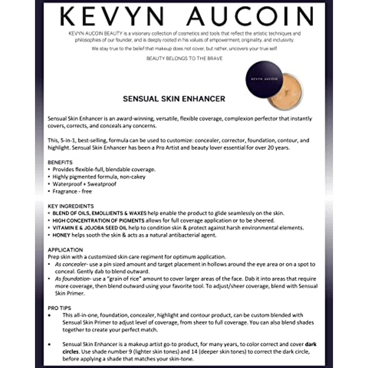 Kevyn Aucoin The Sensual Skin Enhancer SX02 Soft Peach-Light Concealer mit Jojobaöl, Vitamin E und Honig 8,5 g – Bild 3