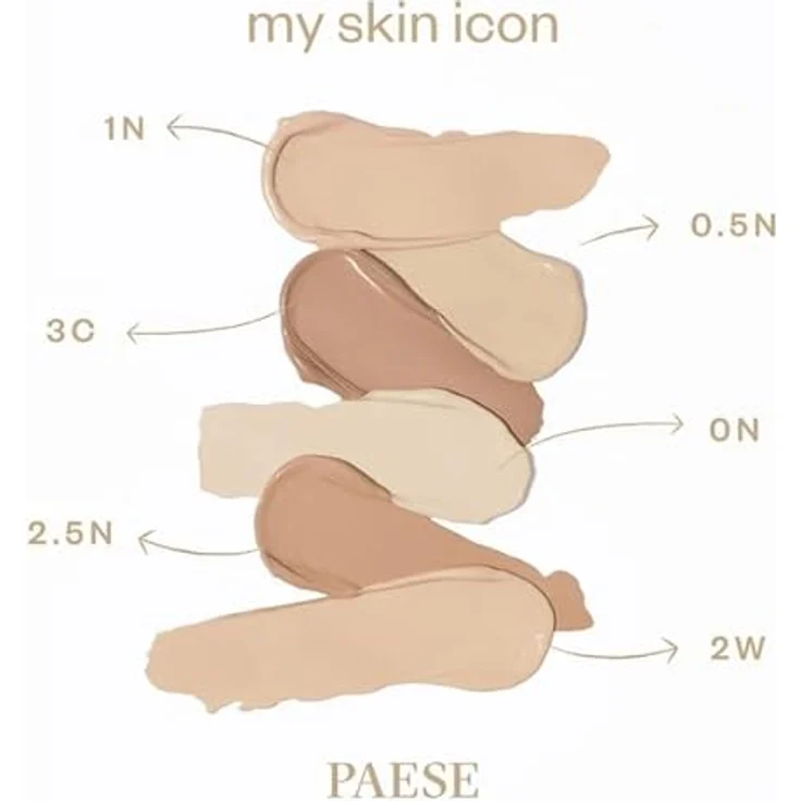 Paese My Skin Icon Mattifying Foundation, mattierendes Make-up, Farbton 1N Ecru, 33 ml mit langanhaltendem Effekt, minimiert Poren und spendet Feuchtigkeit – Bild 2