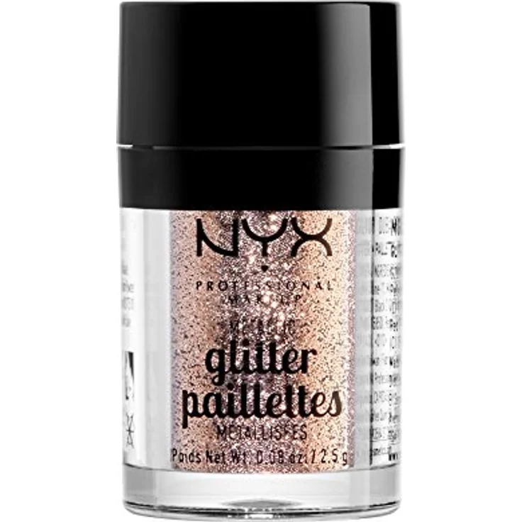 NYX Professional Makeup Glitter Goals Metallic-Glitter für Gesicht und Körper, 2.5 g, Farbe 04 Goldstone, intensiv glitzernd für langanhaltende Looks – Bild 1