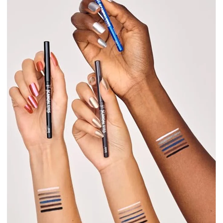 Rimmel ScandalEyes Exaggerate automatischer Konturstift, wasserfester Eyeliner in Farbton 006 Taupe, 0,35 g – Bild 5