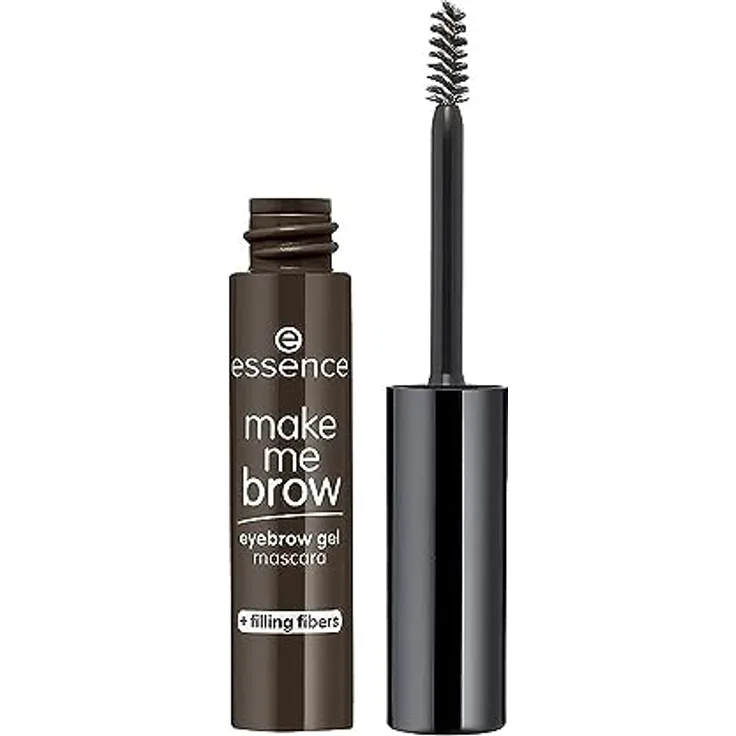 essence make me BROW eyebrow gel mascara, Augenbrauen, Nr. 06 Ebony Brows, schwarz, definierend, gelig, vegan, Mikroplastik Partikel frei, Nanopartikel frei (3,8ml)