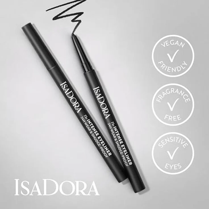 IsaDora The Intense 24H Wear & Smudge-proof Eyeliner, vegane Formel, hochpigmentierte Textur, 0,35 g – Bild 5