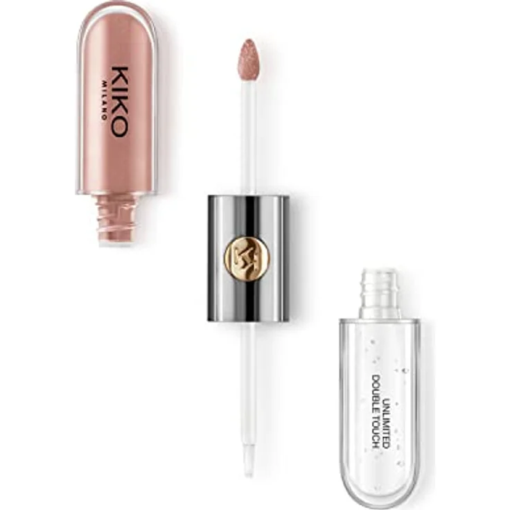 KIKO Milano Unlimited Double Touch 102, Lippen-Set mit 3 Flüssig-Lippenstiften in 2 Schritten, langanhaltend und glänzend – Bild 1