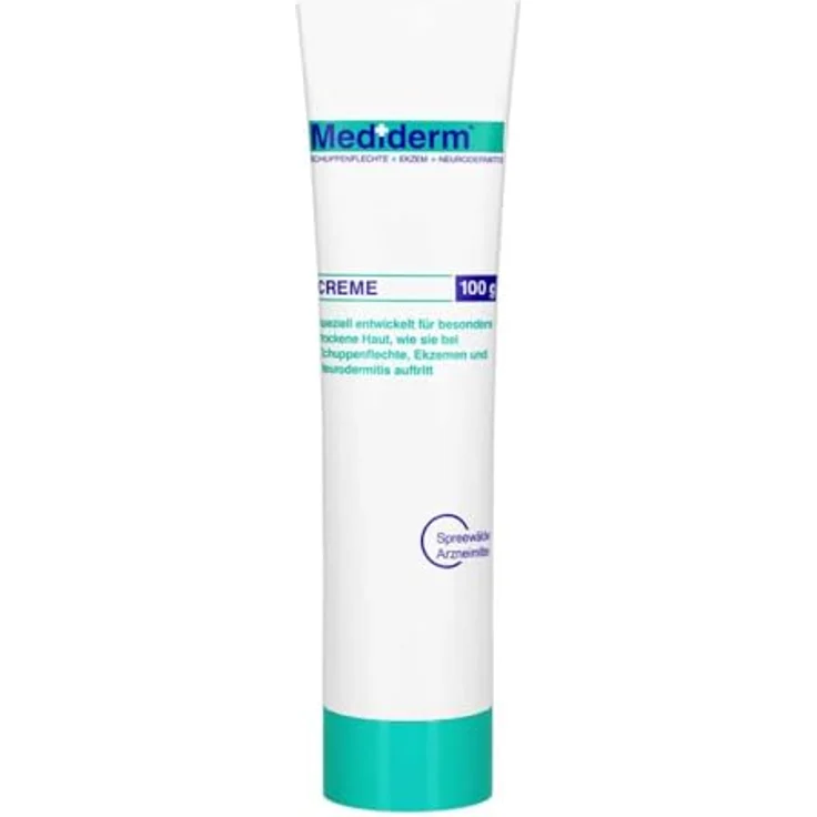 Mediderm MEDIDERM Creme 100 g, für sehr trockene Haut, Schuppenflechte, Ekzeme und Neurodermitis – Bild 1