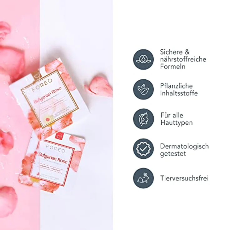 Foreo Gesichtspflege Intelligente Maskenbehandlung Ufo Mask Bulgarian Rose 6 x 1 Stk. – Bild 5