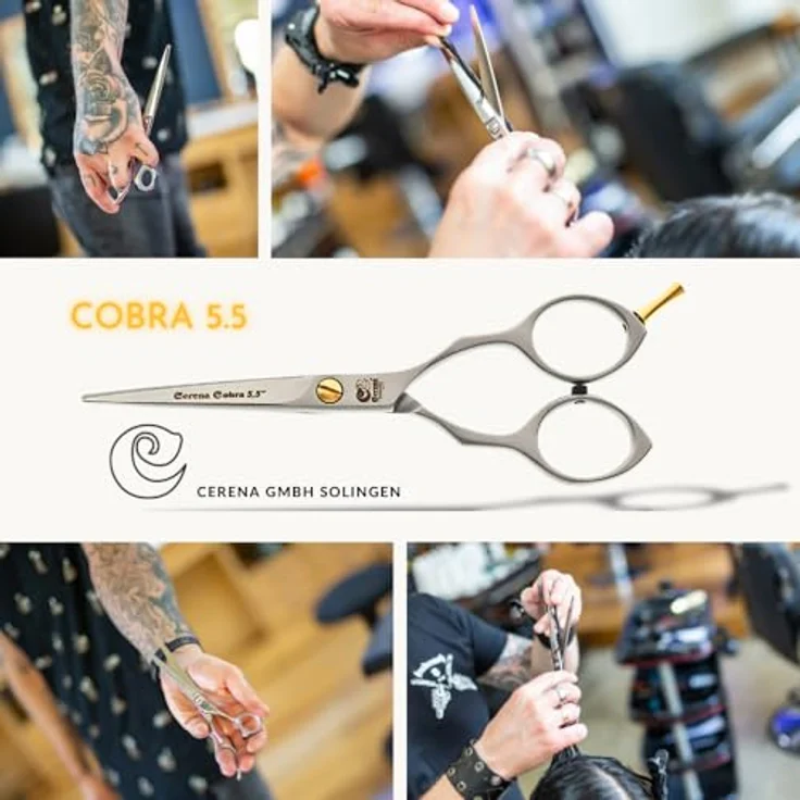 Cerena Cobra 5,5 Zoll Schere, aus rostfreiem Edelstahl, silber – Bild 7