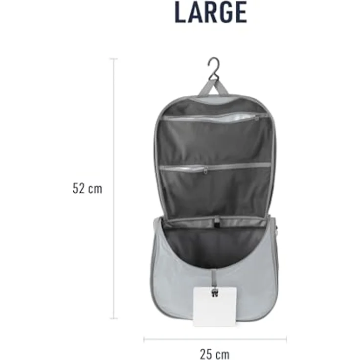 Sea To Summit Ultra-Sil Hanging Toiletry Bag, Necessaire, Grau, 6 l mit bruchsicherem Spiegel und Aufhängeoption – Bild 2