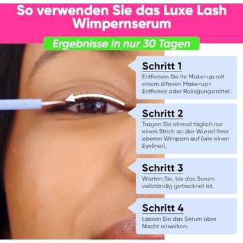 LashBOOST Wimpernserum – Fördert Wimpernwachstum, Verdichtung & Länge In 15 Tagen, Hochkonzentrierte Formel