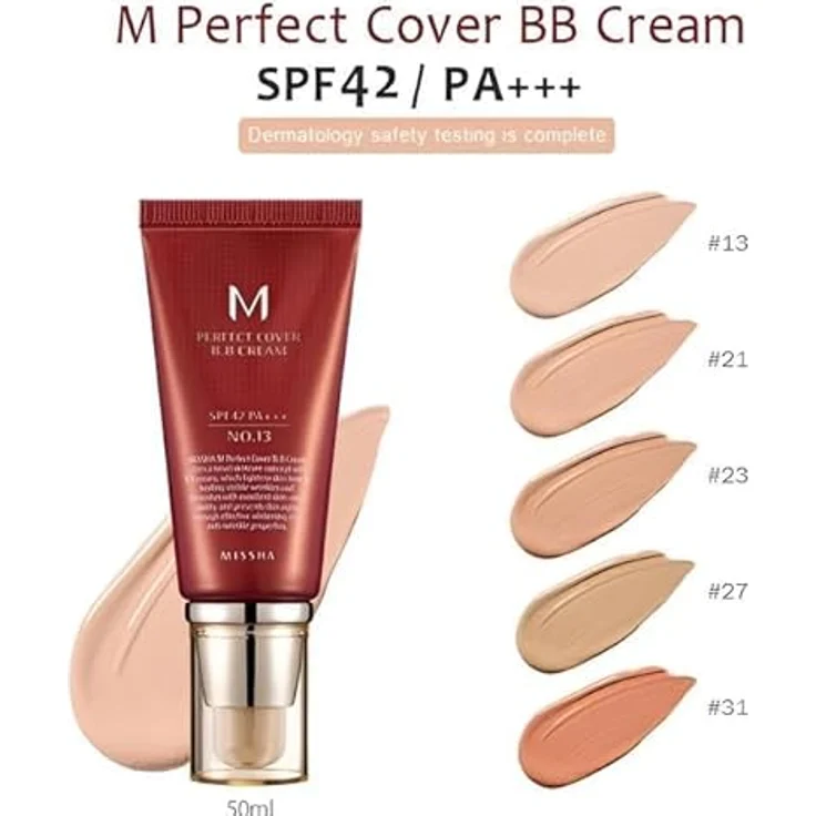 MISSHA M Perfect Cover BB Creme SPF42 / PA +++ (Nr. 27 Honigbeige), 50 ml - Natürliche Abdeckung und überlegener Sonnenschutz – Bild 4