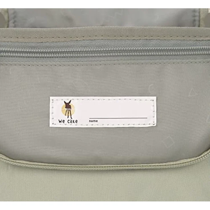 LÄSSIG Kinder Kulturtasche Waschbeutel Waschtasche Kulturbeutel zum Hängen, 20 cm/Mini Washbag Happy Prints Oliv – Bild 4