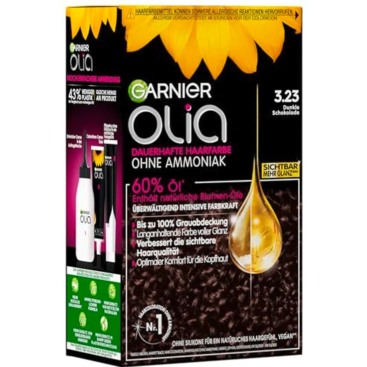 Garnier Olia Intensivcoloration Haarfarbe Nr. 3.23 – Bild 1