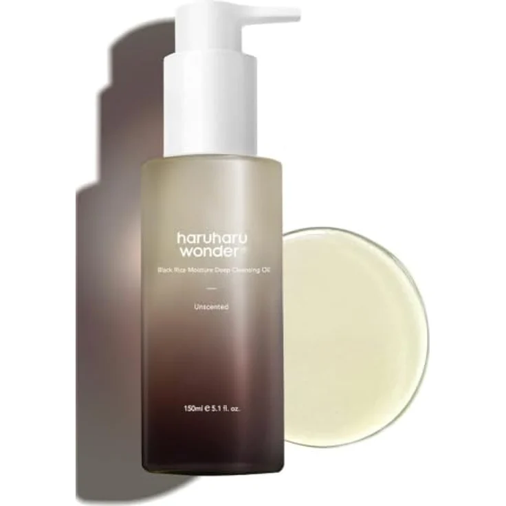 Haruharu Wonder Black Rice Moisture Öl, Gesichtsreinigung für empfindliche Haut, 150 ml, vegan, feuchtigkeitsspendend, parfümfrei – Bild 1