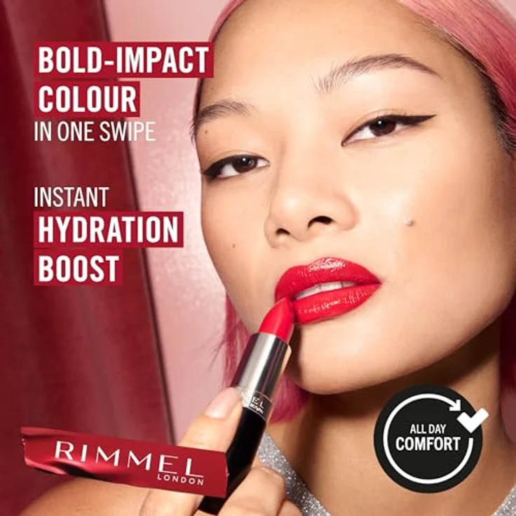Rimmel London LASTING FINISH SHIMMERS Lippenstift, langanhaltend, #900 Pearl Shimmer, 18 g – Bild 5