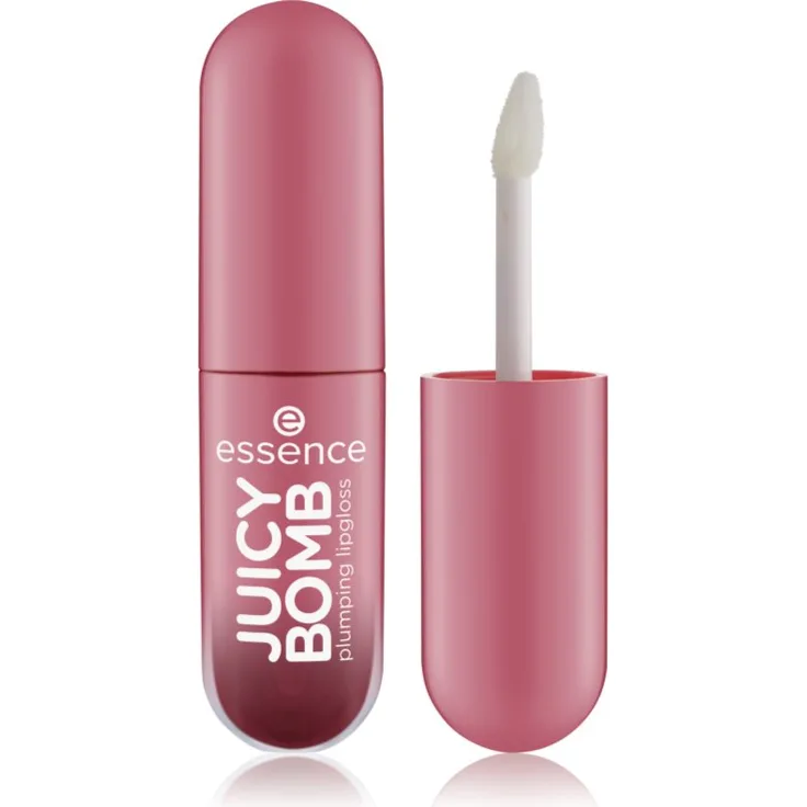 essence Juicy Bomb Lipgloss, vergrößernder Effekt in Farbton 08 Pure Raspberry, 2.6 ml, vegan, ohne Mikroplastik