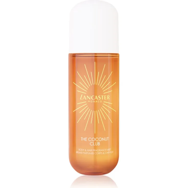 Lancaster Eau de Lancaster Hair & Body Mist, Fragrance Mist für Gesicht, Körper und Haare, Coconut Club, 236 ml, Gourmand-Duft für Damen
