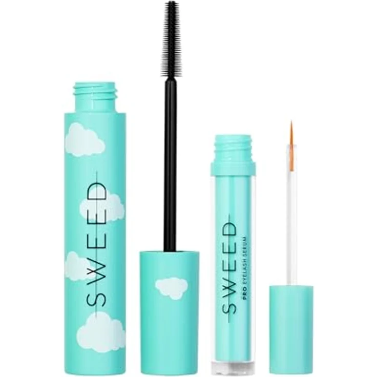 Sweed Cloud Mascara + Wimpernwachstumsserum, 3 ml Set - Hochwirksame Formel für längere und gesündere Wimpern – Bild 2