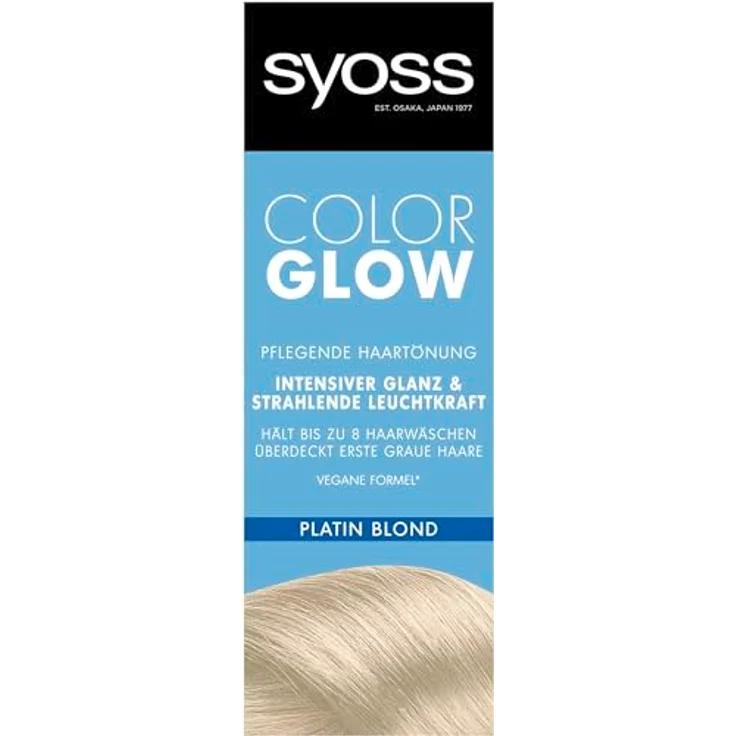 SYOSS COLORGLOW Pflegende Haartönung Tiefes Braun Semi-permanente Coloration Stufe 1, 3 x 100 ml (Kühles Platin Blond) – Bild 1