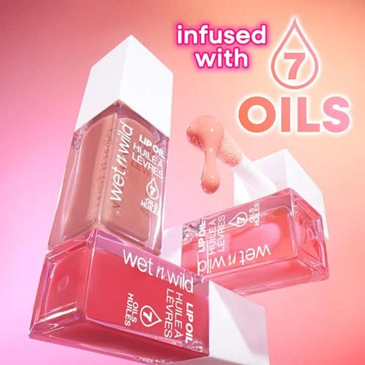 wet n wild Lip Oil für Damen, 7,77 ml, mit 7 natürlichen Ölen, leichter nicht klebender Textur, mint-vanille Duft – Bild 5