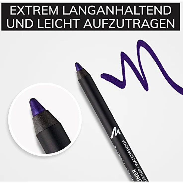 Manhattan X-Act Eyeliner Pen – Lila Eyelinerstift für den perfekten Lidstrich – Waterproof – Farbe Purplelicious 64P – 1 x 1g – Bild 4