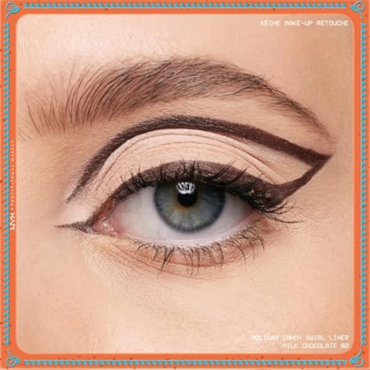 NYX PROFESSIONAL MAKEUP Candy Swirl Liner, wasserfester Eyeliner mit flexibler Pinselspitze, für definierte Lidstriche, Farbe: Milk Chocolate – Bild 4
