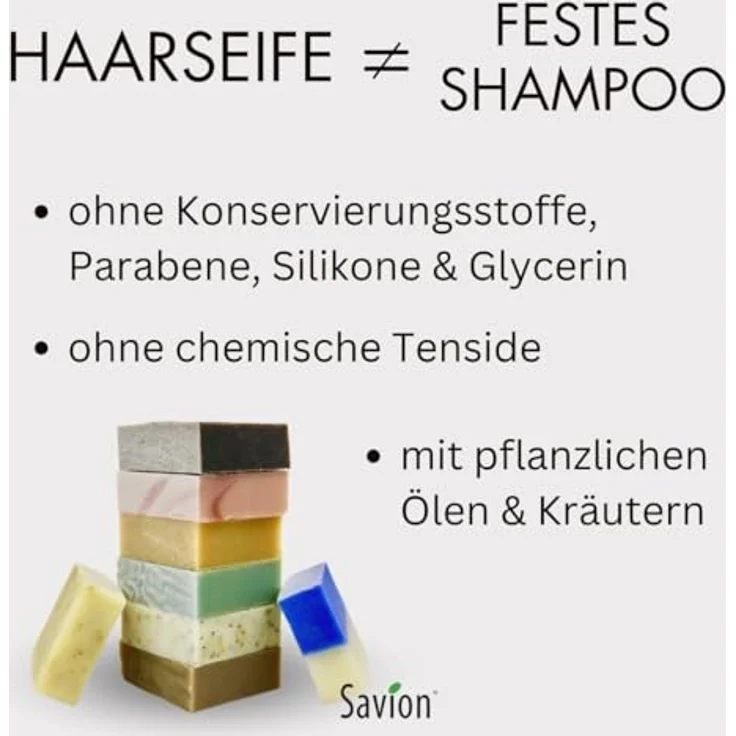 Savion Haarseife Natur Alle Haartypen – Bild 5