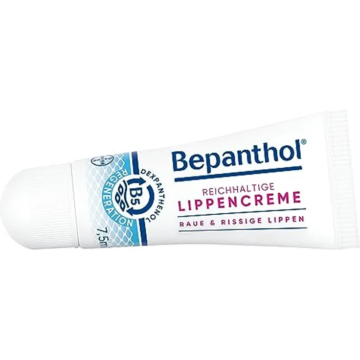 BEPANTHOL Reichhaltige Lippencreme, 7,5 ml, für raue und rissige Lippen, schützt vor Austrocknung, fördert Regeneration