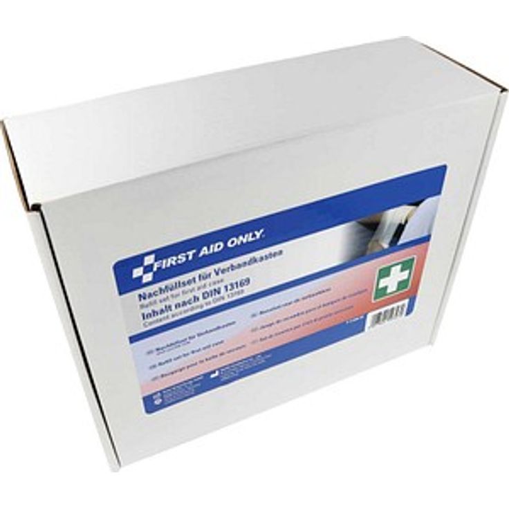 FIRST AID ONLY® Erste-Hilfe-Nachfüllset nach DIN 13169, vollständige Nachfüllung für Verbandskästen, langlebig und vielseitig einsetzbar