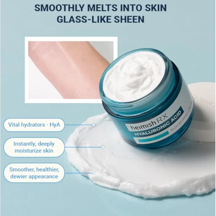 Heimish RX Hyaluronic Acid Rich Whipped Cream, feuchtigkeitsspendende Gesichtscreme mit luftiger Textur, 50 ml – Bild 3