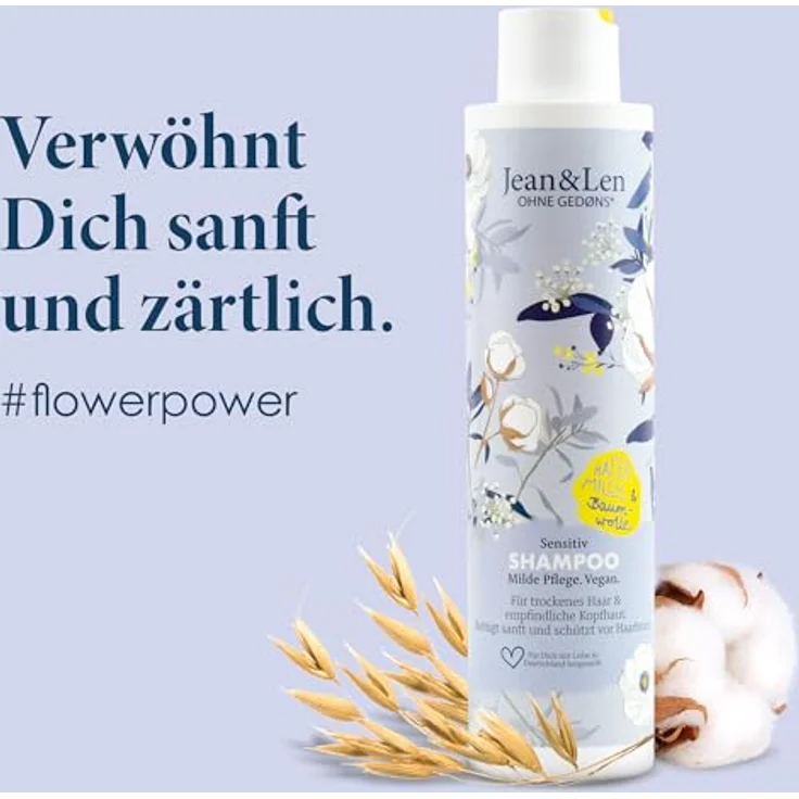 Jean & Len Philosophie Hafermilch & Baumwollsamenöl Haarshampoo 300 ml – Bild 5