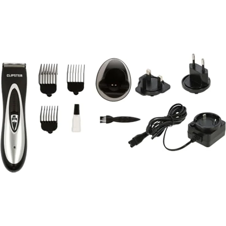 CLIPSTER CuttoX Akku-Schermaschine mit Edelstahl-Scherkopf, 3 Aufsteckkämme und Zubehör – Bild 3