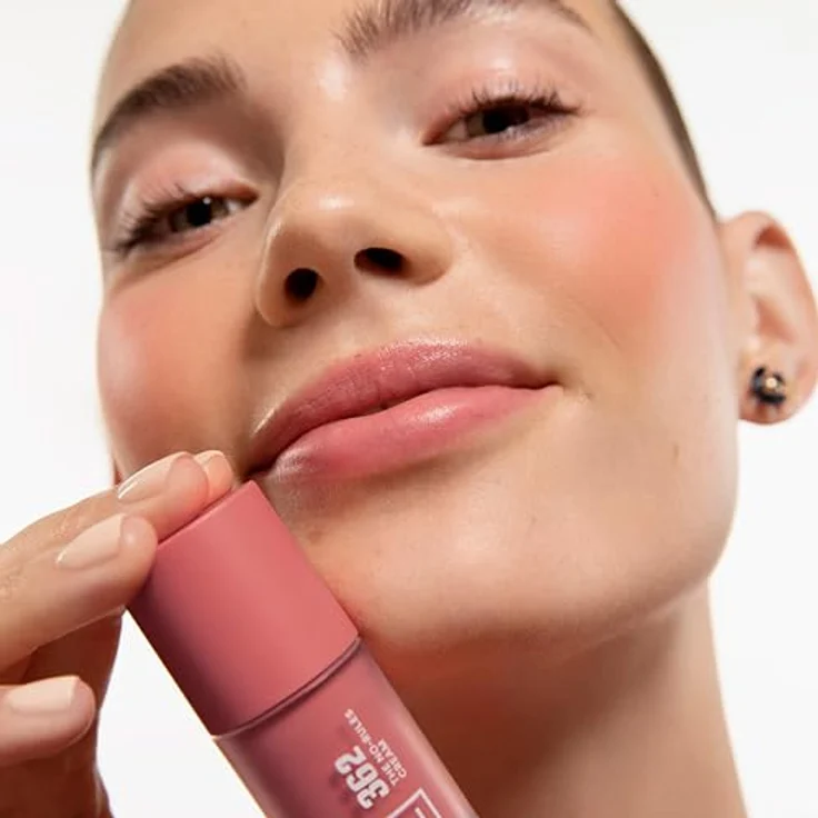 3INA The No-Rules Cream Blush 8 ml, vielseitiger Creme-Rouge für Lippen, Wangen und Augenlider, Farbe: Pink – Bild 5