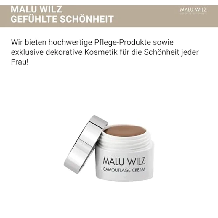 Malu Wilz Camouflage Cream Nr. 07 Ash Brown Breeze, wasserfester Concealer mit starker Deckkraft, 6g, für Hautanomalien und Tattooabdeckung – Bild 2