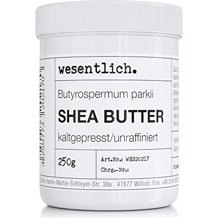 Sheabutter kaltgepresst 250g - 100% rein und unraffiniert - pure Pflege oder perfekte Basis für hochwertige Pflegeprodukte von wesentlich. – Bild 1
