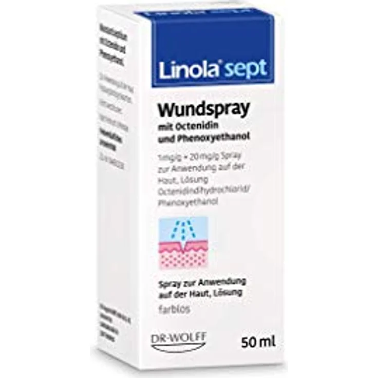 Linola sept Wundspray 50 ml, Lösung zur schnellen Desinfektion von Wunden mit Octenidin und Phenoxyethanol – Bild 2