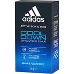 adidas Cool Down feste Dusche für ihn mit ätherischem Minzöl und sanften Inhaltsstoffen, vegan, 100 g