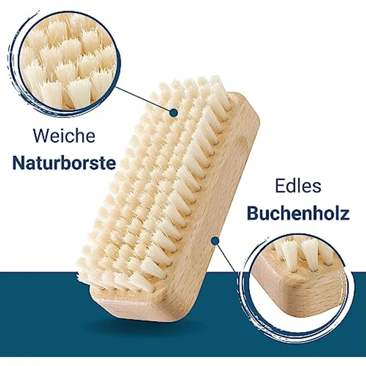 remos professional body care REMOS Handbürste Ärztebürste, weiche Naturborste aus heimischem Buchenholz, perfekt für sanfte Handreinigung, hergestellt in Deutschland – Bild 2