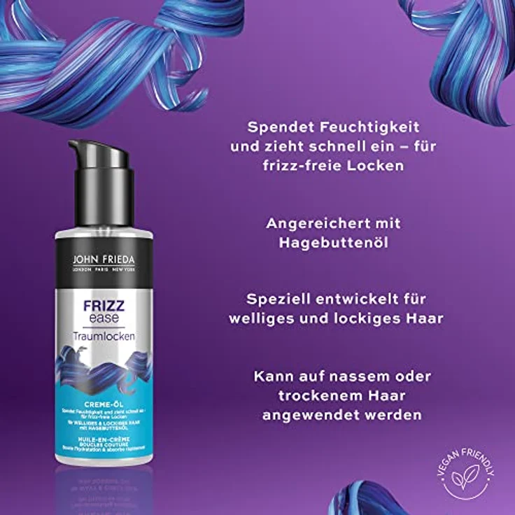 John Frieda Traumlocken - Creme-Öl - Für frizz-freie Locken - Aus der Frizz Ease Serie, 100 ml – Bild 3