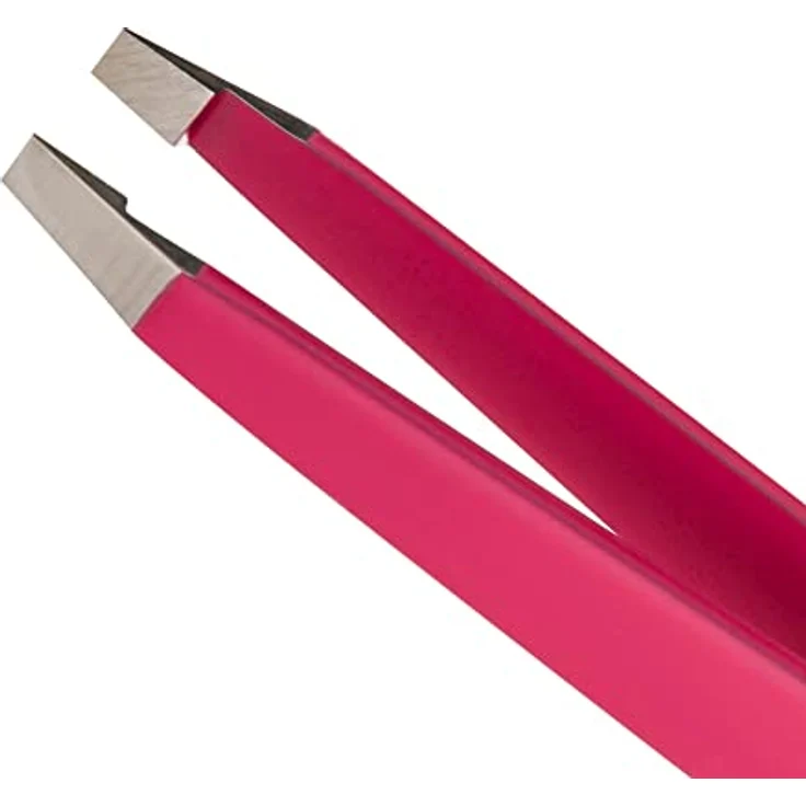 remos professional body care REMOS Augenbrauenpinzette aus Edelstahl mit gerader Spitze, 9.5 cm, fuchsia, inklusive Schutzetui – Bild 2