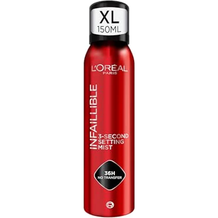 L'Oréal Paris Infaillible 3-Second Setting Mist, 150 ml, schnelltrocknendes Fixierspray mit 36 Stunden Haltbarkeit, wasserfest und hitzeresistent – Bild 1