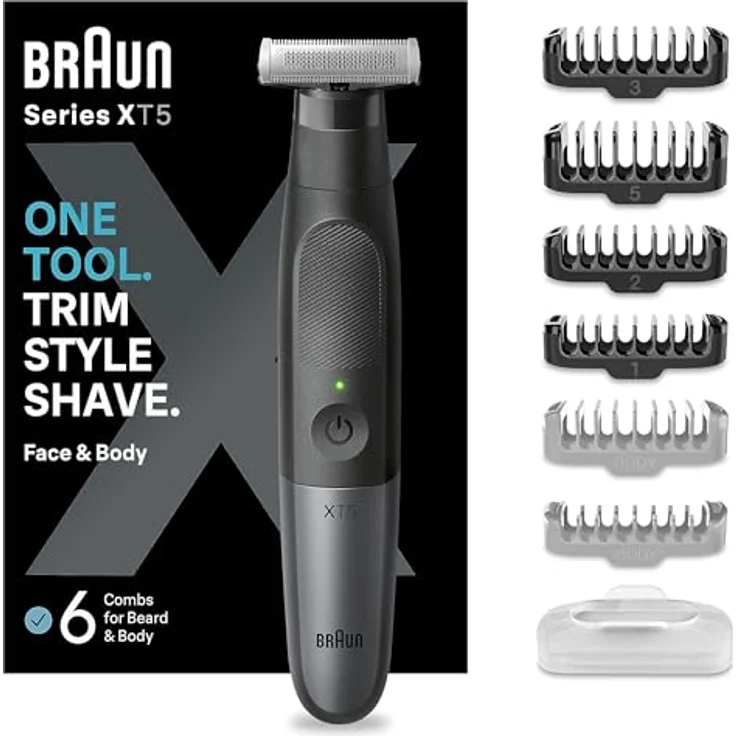 Braun Series X XT5200, Haarschneider für Herren mit Bartschneider und Zubehör, Schwarz-Nickel – Bild 3