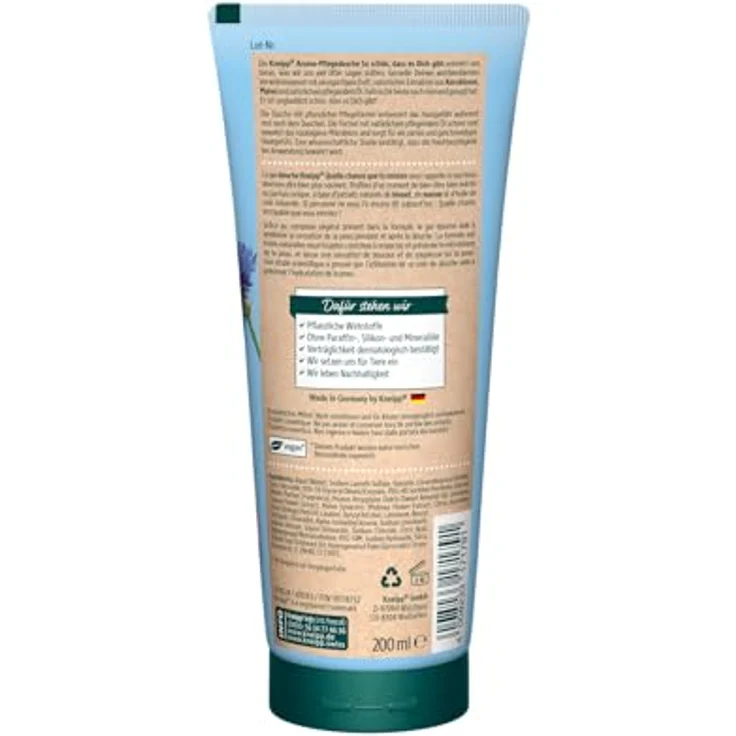 Kneipp Aroma-Pflegedusche So schön, dass es Dich gibt, Duschgel mit natürlichen Extrakten aus Kornblume, Malve und natürlich pflegendem Öl, zartes und geschmeidiges Hautgefühl, 200ml – Bild 2