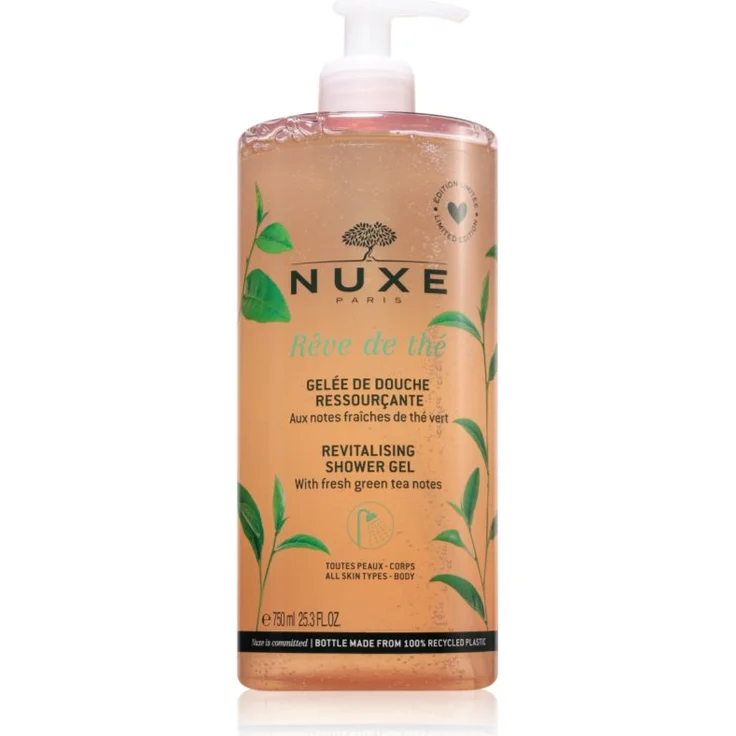Nuxe Rêve de Thé Revitalising Shower Gel, revitalisierendes Duschgel mit grünem Tee, 750 ml