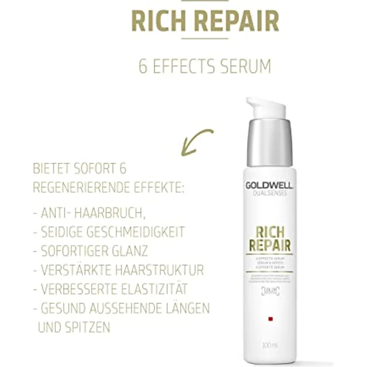 Goldwell Dualsenses Rich Repair 6 Effekte Serum, Reparatur für strapaziertes Haar 100 ml – Bild 2