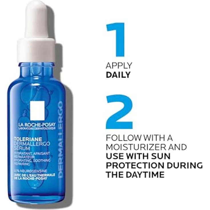 La Roche-Posay Toleriane Dermallergo Serum, beruhigendes Gesichtsserum für empfindliche und allergische Haut, 30 ml – Bild 8