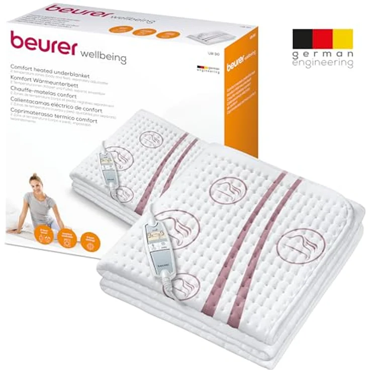 Beurer UB90 Wärmeunterbett 9 Temperaturstufen Abschaltautomatik rot/weiß – Bild 6
