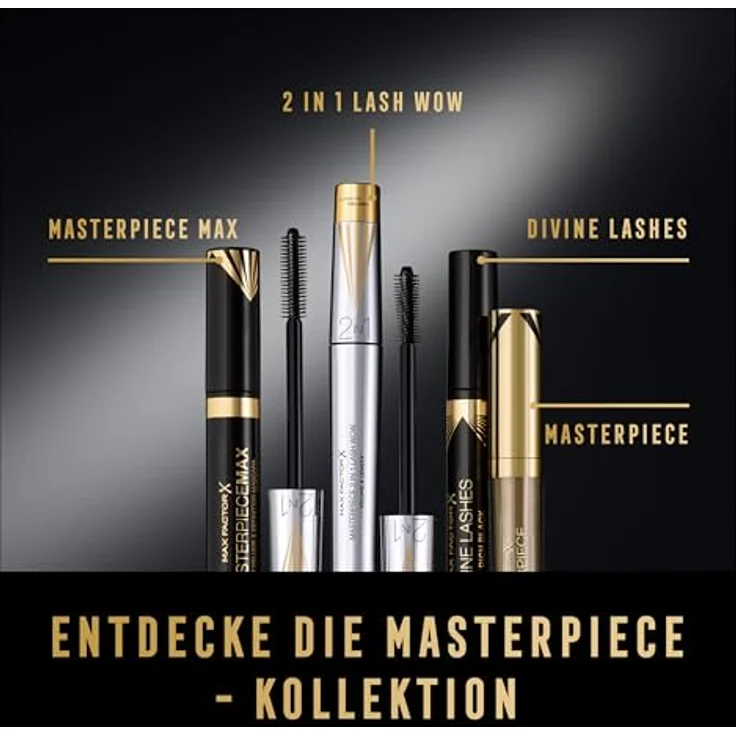 Max Factor Masterpiece Lash Wow Mascara, 2 in 1 Bürste für längere, geschwungenere und vollere Wimpern, Farbton Black Brown, 7 ml – Bild 14
