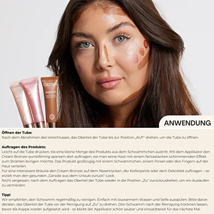 Gosh GLOW UP #002 Bronze, Highlighter für Damen mit lichtreflektierenden Pigmenten, 14 ml – Bild 3